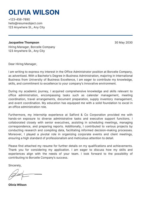 Professional Powerful Resume Professional Cover Letter Examples
