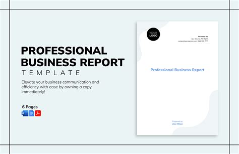 Professional Report Template Word
