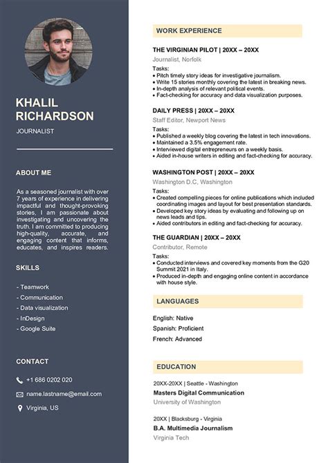 Professional Resume Template Word File