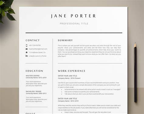 Professional Simple Resume Templates