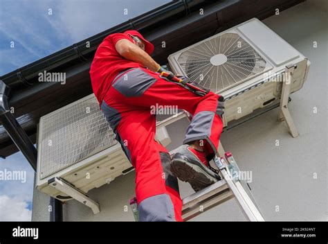 Professional Technician Checking AC Unit