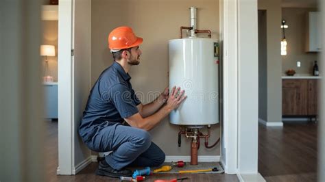 Professional Technician Checking Heater
