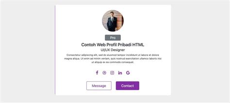 Profil Web Sederhana: HTML & CSS Mudah