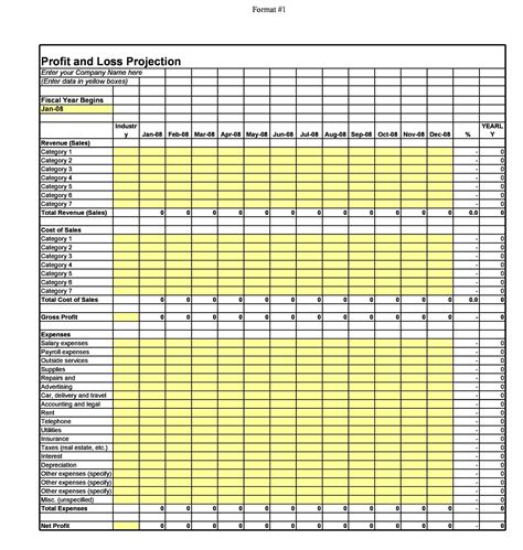 FREE 21+ Sample Profit and Loss Templates in Google Docs Excel