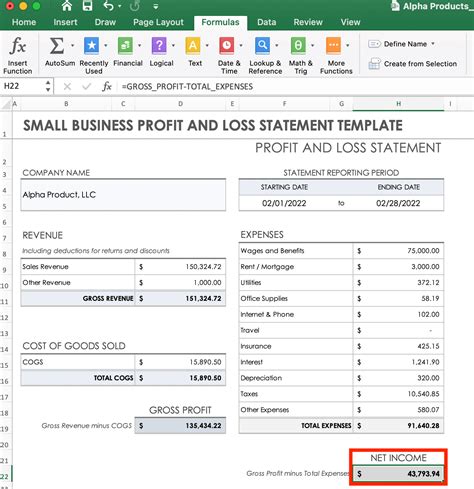 Profit And Loss Balance Sheet Excel Template