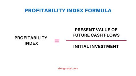 Profit Index Formula And Calculation