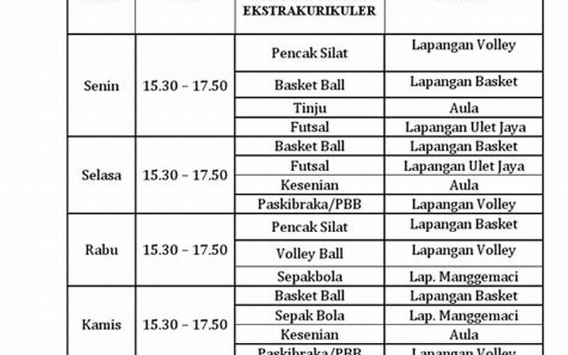 Program Ekstrakurikuler