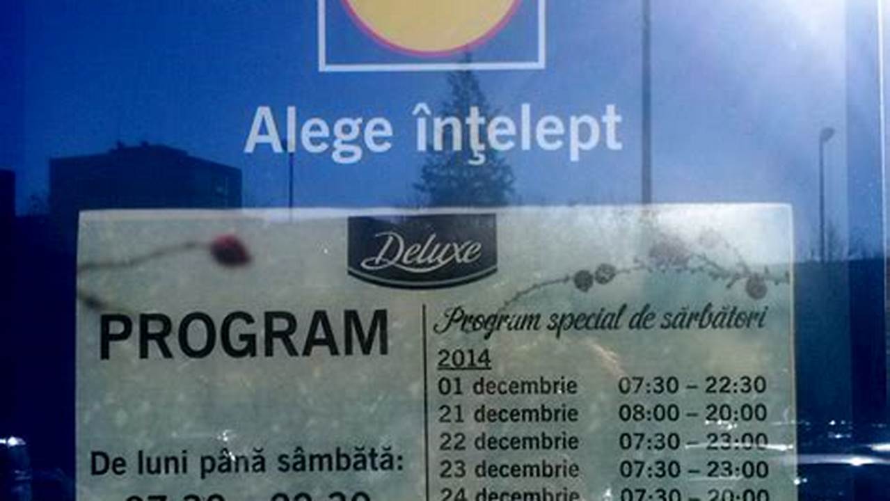 Program Lidl 6 Mai 2024 Keypad