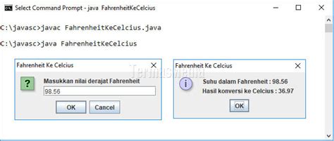 Program Java Konversi Suhu Celcius Ke Fahrenheit
