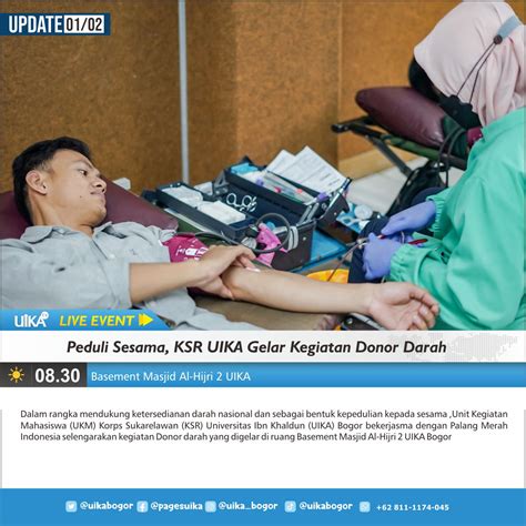 Program donor darah dan persediaan darah.