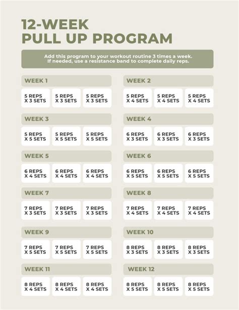 Progressive Pull Up Program