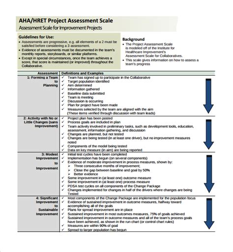 12 Project assessment Template Excel Excel Templates Excel Templates