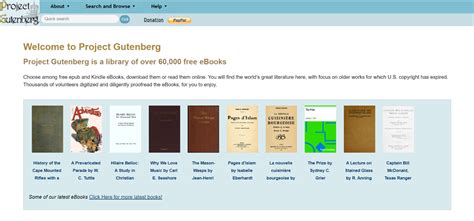 Project Gutenberg Website
