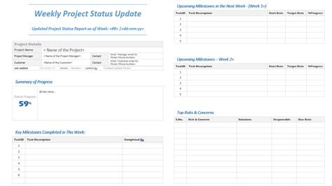 project status report template word Google Search Project
