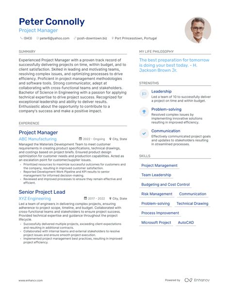 Project Manager Resume Examples