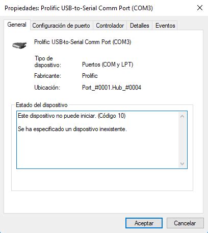 Prolific PL-2303 Driver Solution for Code 10 Error