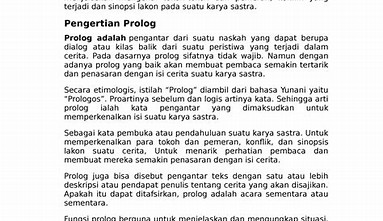 Prolog adalah dan contohnya Indonesia