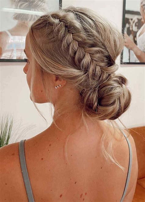 Prom Hairstyles Bun Braid