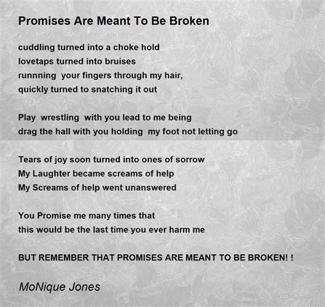 Promises Are Meant To Be Broken
