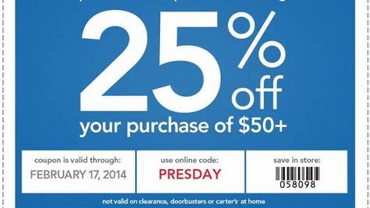 Promo Code For Carter'S Online