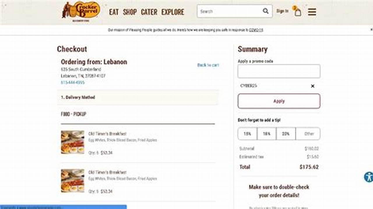 Promo Code For Cracker Barrel 2025
