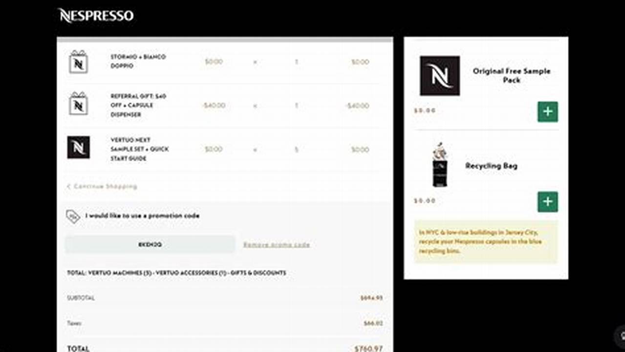 Promo Code Nespresso 2024