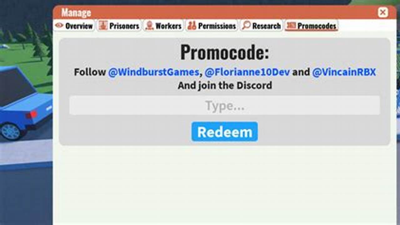 Promo Codes For My Prison Roblox 2024
