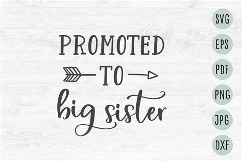 Download Promoted to Big Sister SVG File - SVG Design Creativefabrica Free PSD Mockups