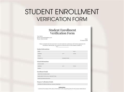 Proof Of Enrollment Template