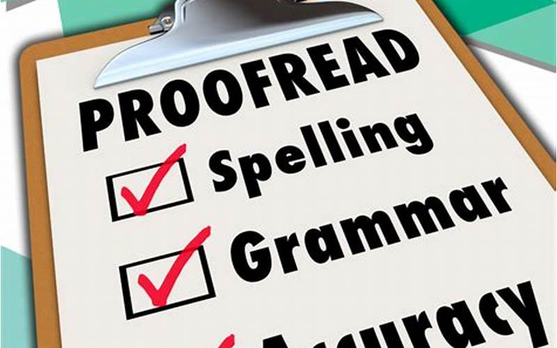 Proofread For Errors