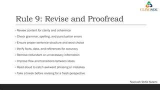 Proofread and Revise Ensuring Accuracy