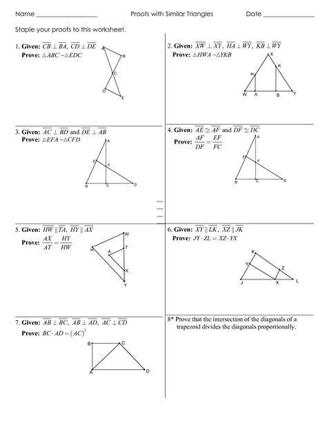 Proofs In Geometry Worksheets With Answers
