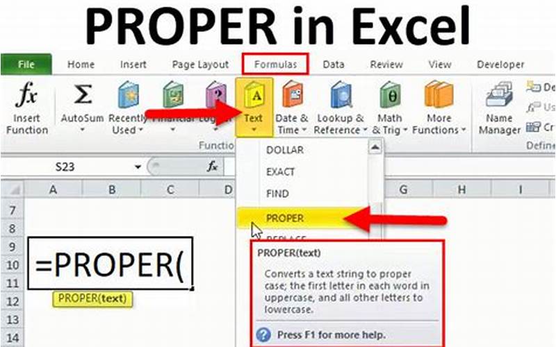 Proper Function In Excel