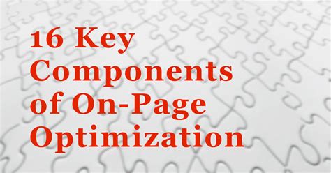 Proper on-page optimization is the KEY