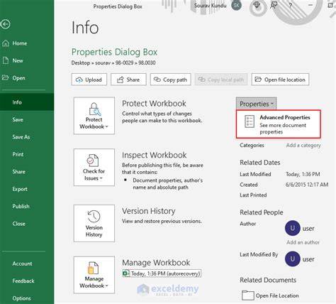 10 Great Tips for Using the Properties Dialog Box in Excel