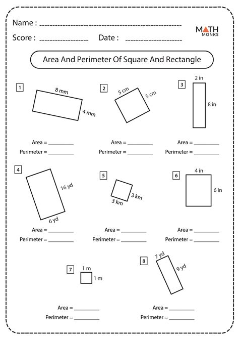 Properties Of Rectangles Worksheet Answer Key