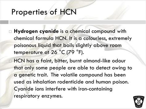Properties of HCN