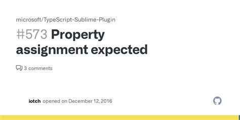 Property Assignment Expected