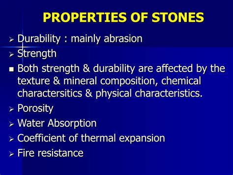 Property Of Stones