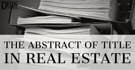 Property title abstract