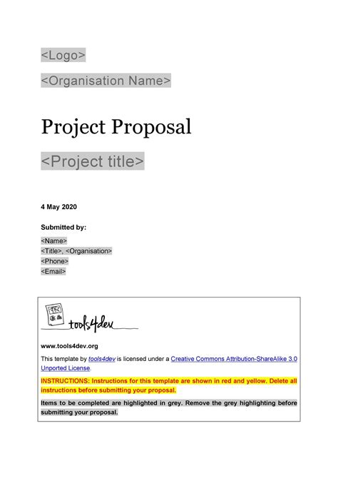 Simple Project Proposal Example Project proposal example, Project