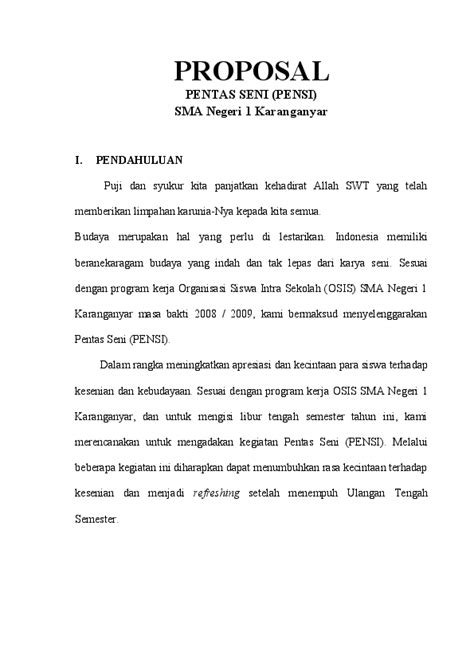 Proposal Pensi