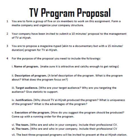 Proposal Program Tv