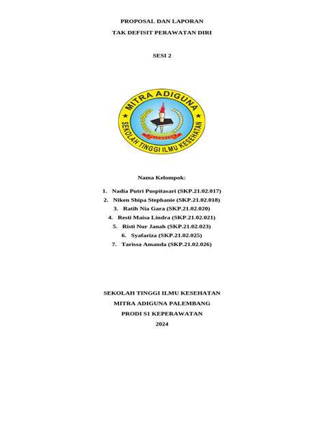 Proposal Tak Defisit Perawatan Diri