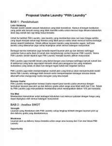 Proposal Usaha Laundry Doc