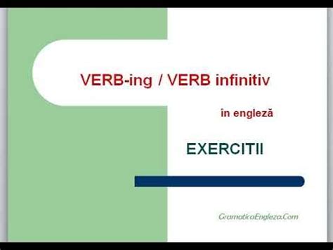 Propozitii Cu Verbe La Infinitiv