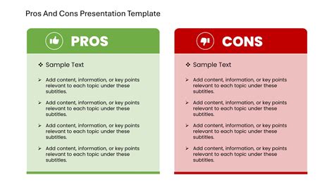 Pros And Cons Templates