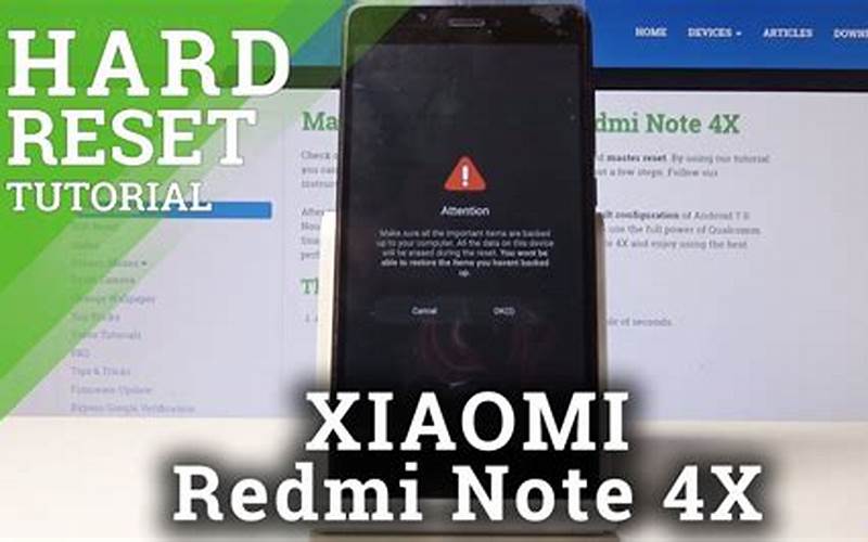 Proses Factory Reset Hp Xiaomi Redmi Note 4X
