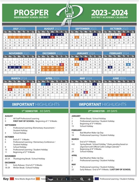 Prosper Isd Calendar