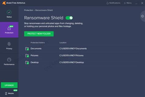 Protect Files using Avast Ransomware Shield